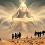 desert, phenomenon, appearance, wonder, people, fantastic, angel, magic, light, sand, landscape, shining, holy, spiritual, faith, religion, mood, nature, heaven, prophecy, mystical, epiphany, awareness, vision, message, divine